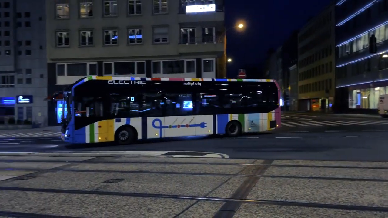What the city looks like as buses bring life to the streets before dawn