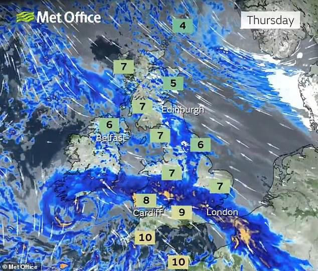Britain to be hit by 80mph winds, heavy rain and snow tomorrow - as Met ...