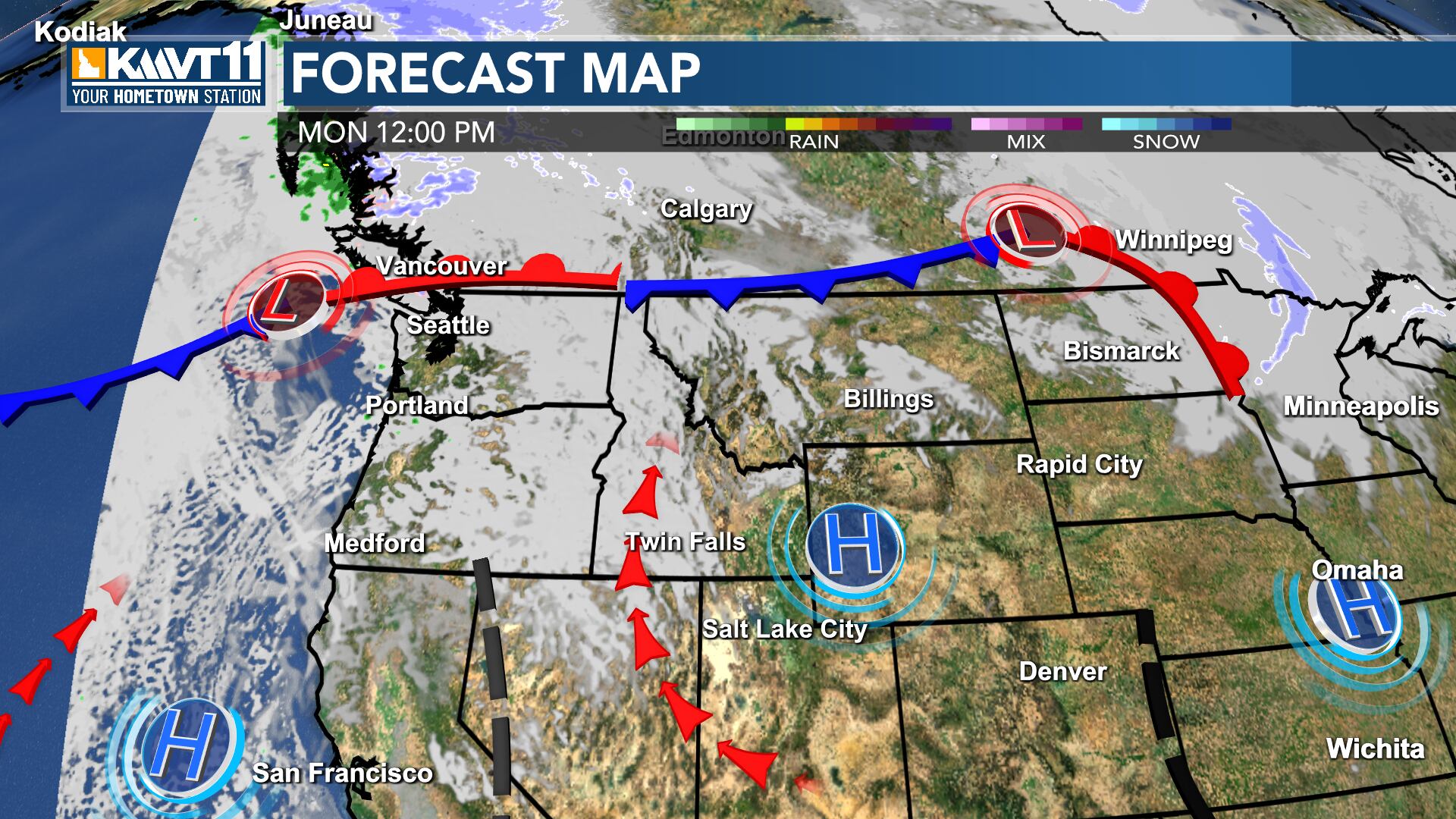 Partly to mostly cloudy skies; warming but staying dry