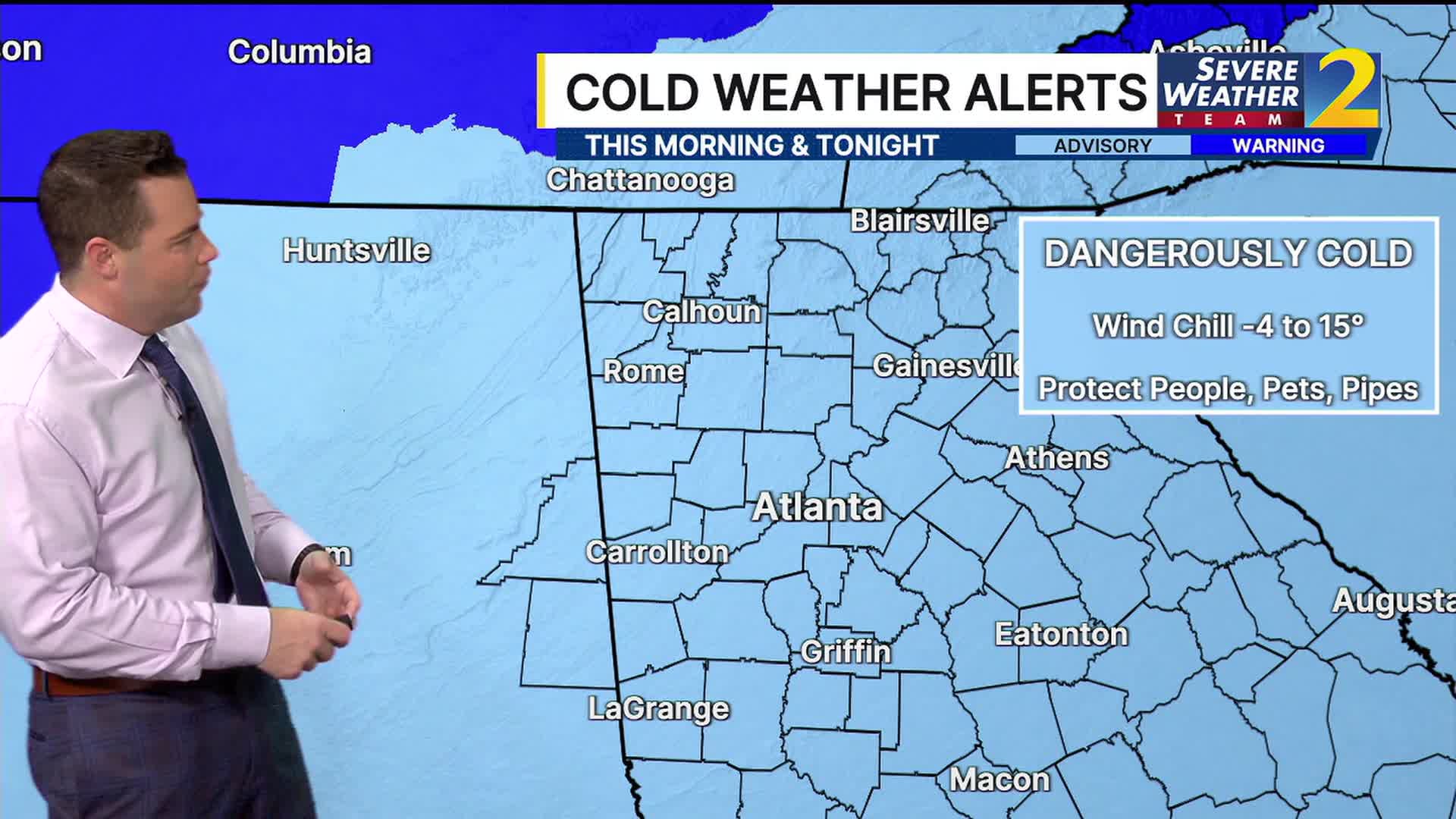 Icy conditions linger, temperatures plummeting across North Georgia