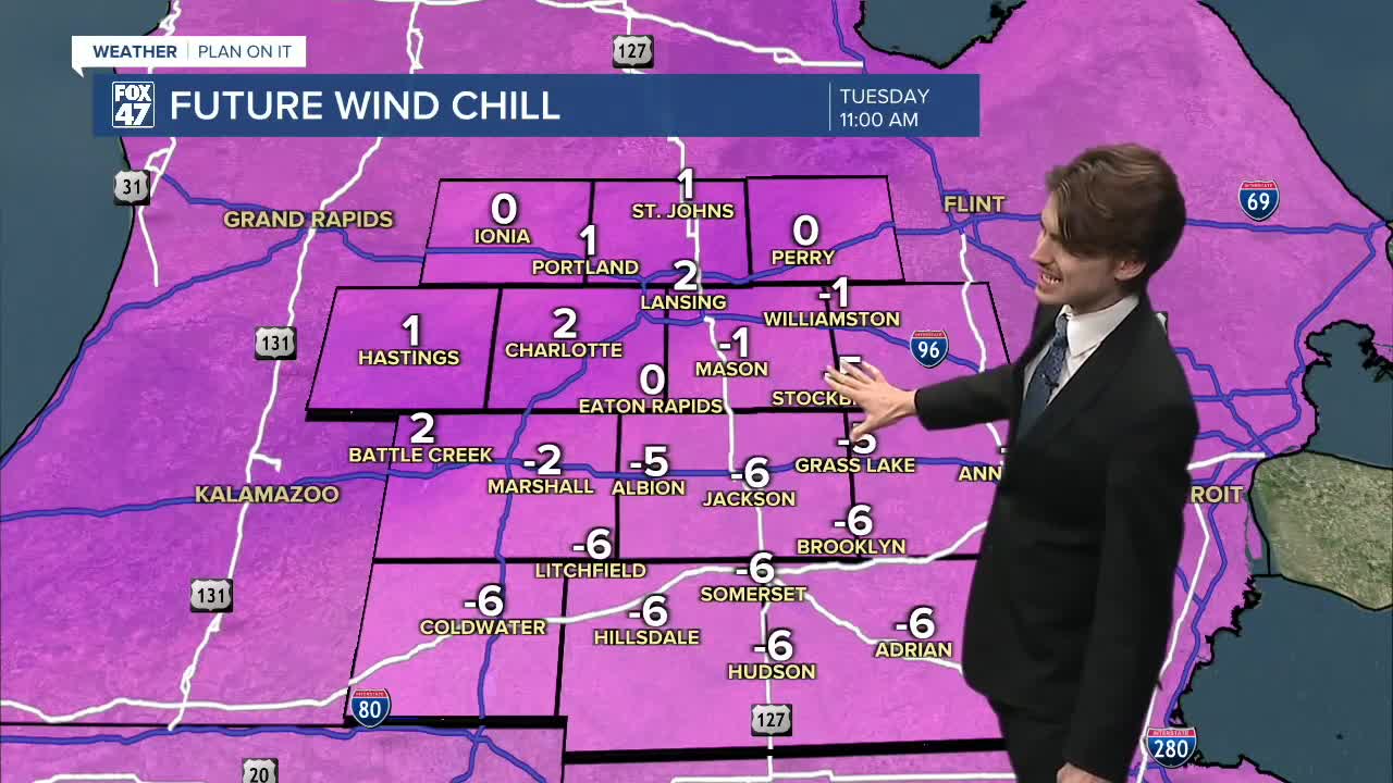 Extreme cold and more snowfall to start the week across Mid-Michigan