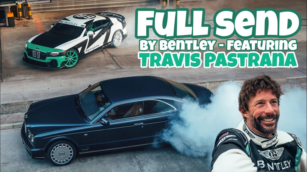 Bentley goes full send | Travis Pastrana drifts the 666BHP Supersports ...