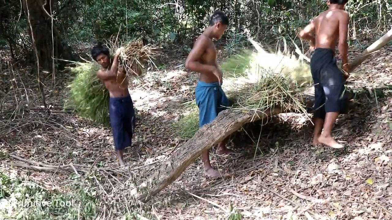 Primitive tools, heavy wood, and bodies that needed rest