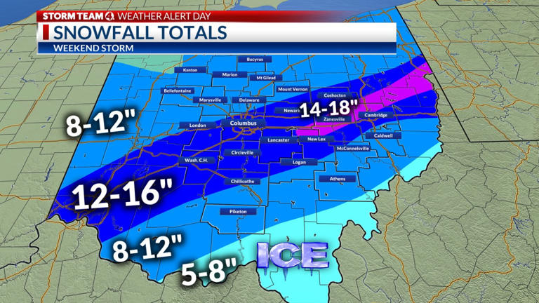 How much snow did Columbus get? See the record-breaking numbers