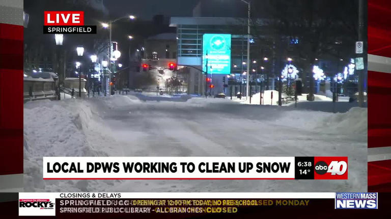 Cleanup begins after storm drops over a foot of snow