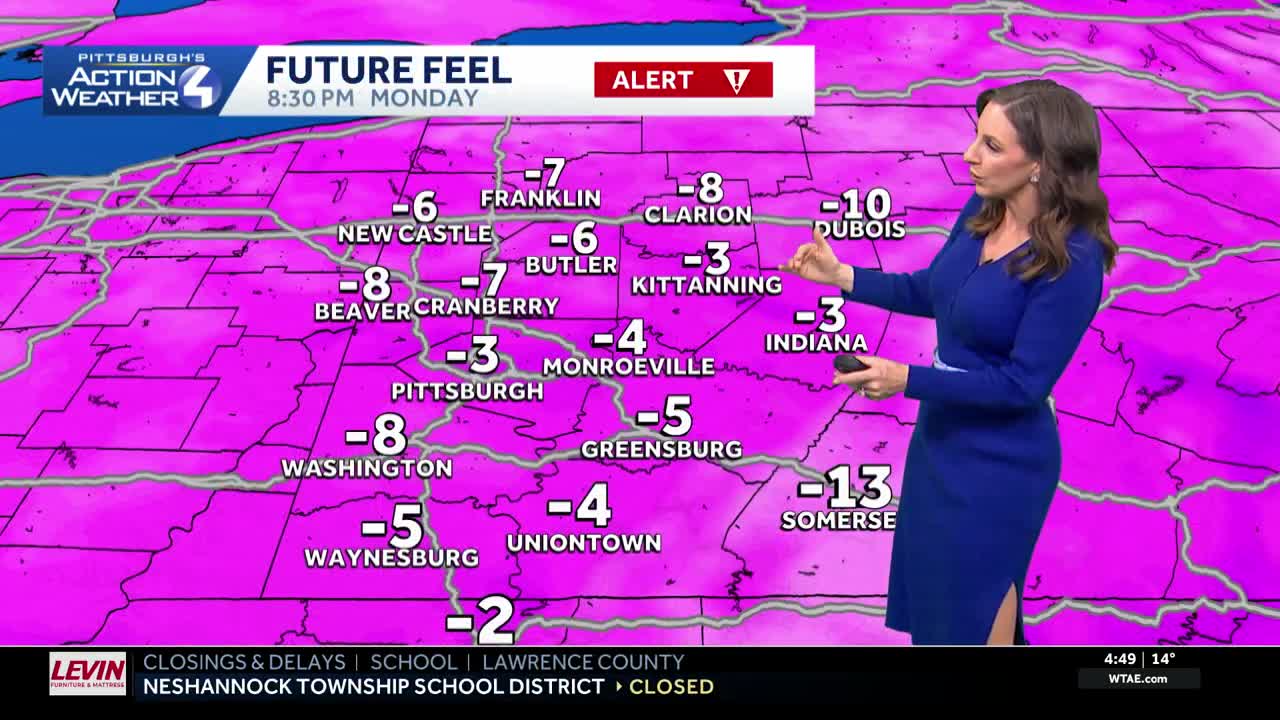 Alert day: Lingering snow and sub zero wind chills