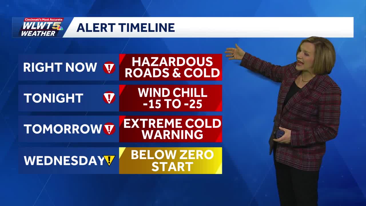 Winter storm moves out of Cincinnati, dangerous cold settles in