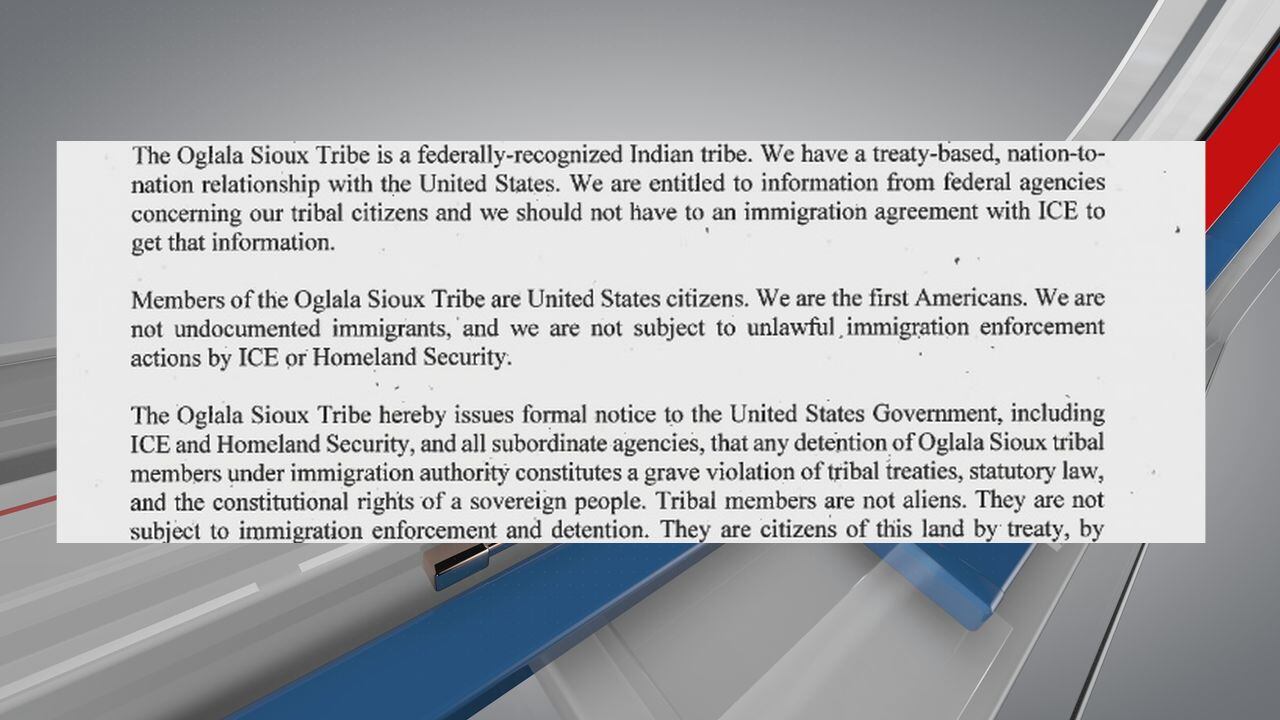 Oglala Sioux Tribe gives update on tribal members detained by ICE