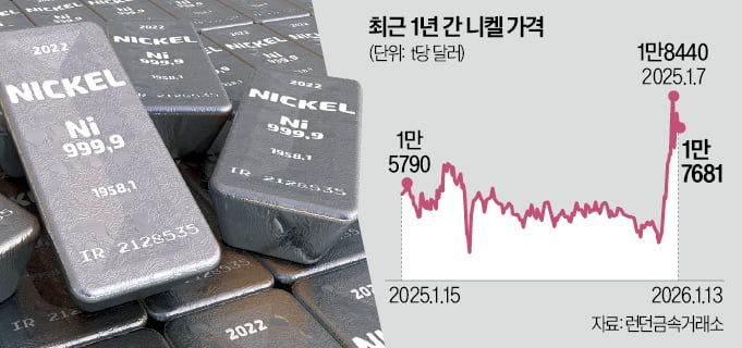 니켈, 1년 3개월 만에 최고가 인도네시아 감산 계획에 '들썩'