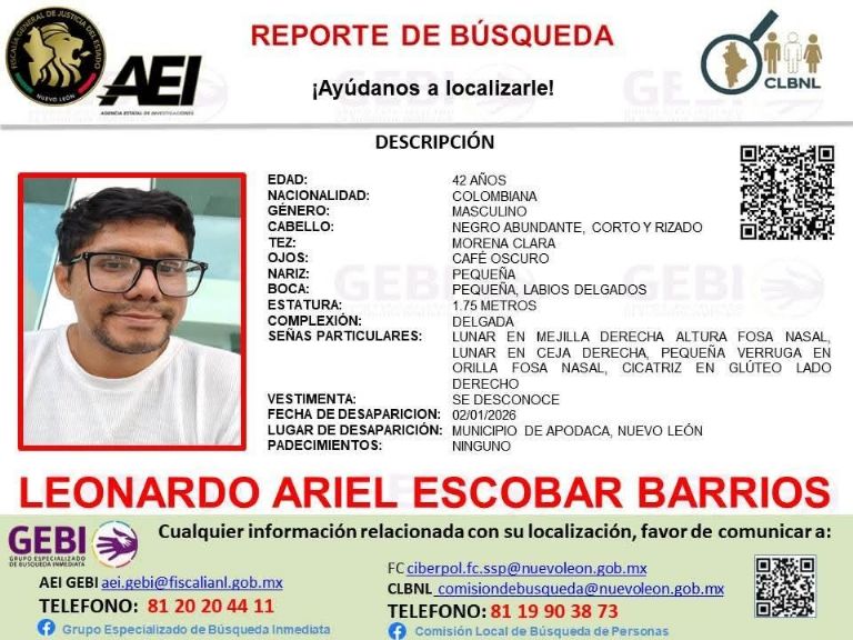 Desaparece académico colombiano de la IBERO Leonardo Ariel Escobar, fue visto por última vez en Aeropuerto de Monterrey