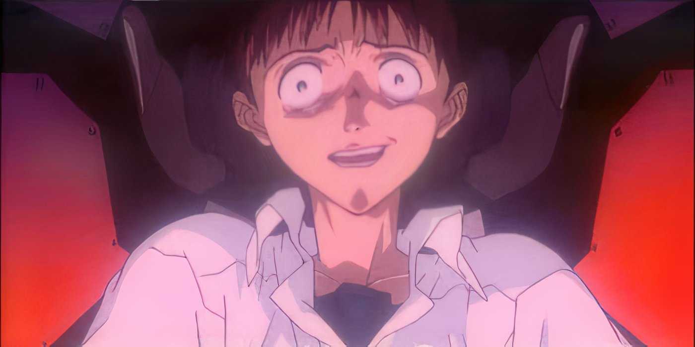 Shinji has a mental breakdown in Neon Genesis Evangelion