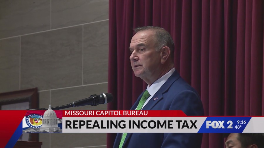 Kehoe details repeal of income tax, Democrats mock 