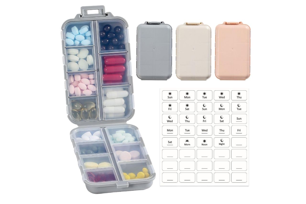 Amazon LANDNEOO 14 Grids Pill Organizer Box