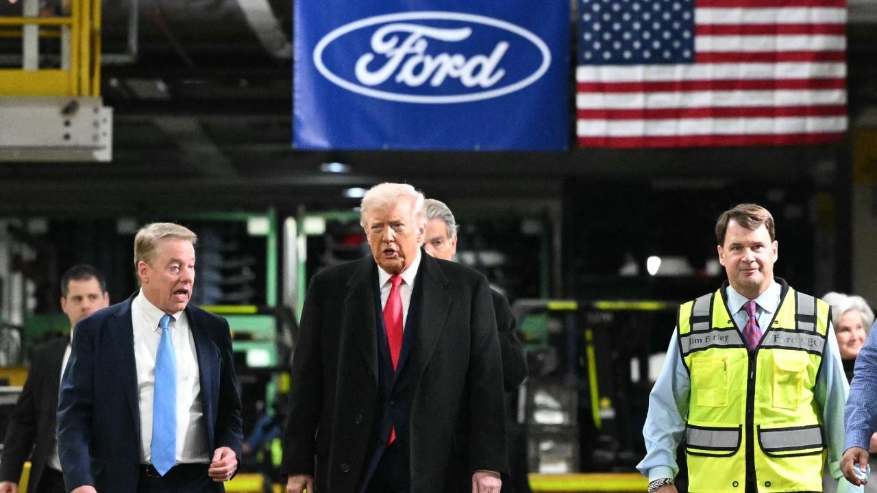 In photos: Donald Trump visits Ford plant in Michigan defends tariffs