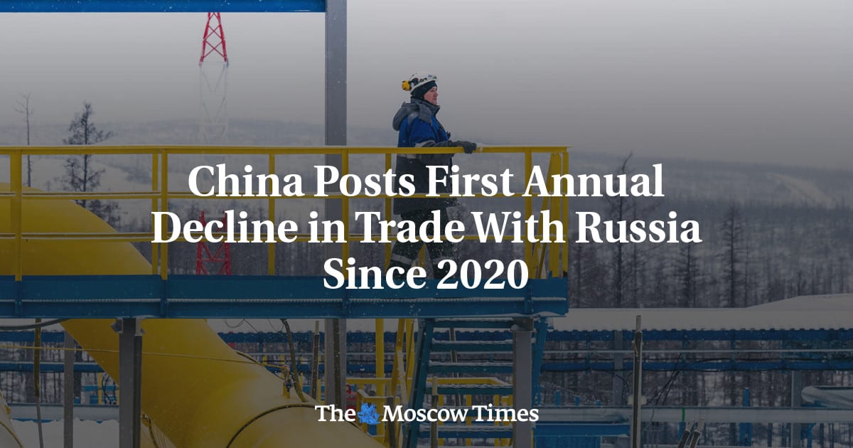 China posts first annual decline in trade with Russia since 2020