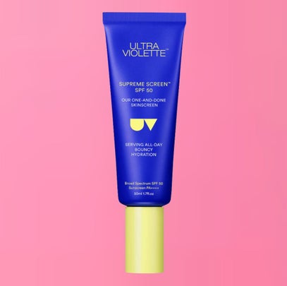 An SPF sunscreen, moisturizer and makeup primer