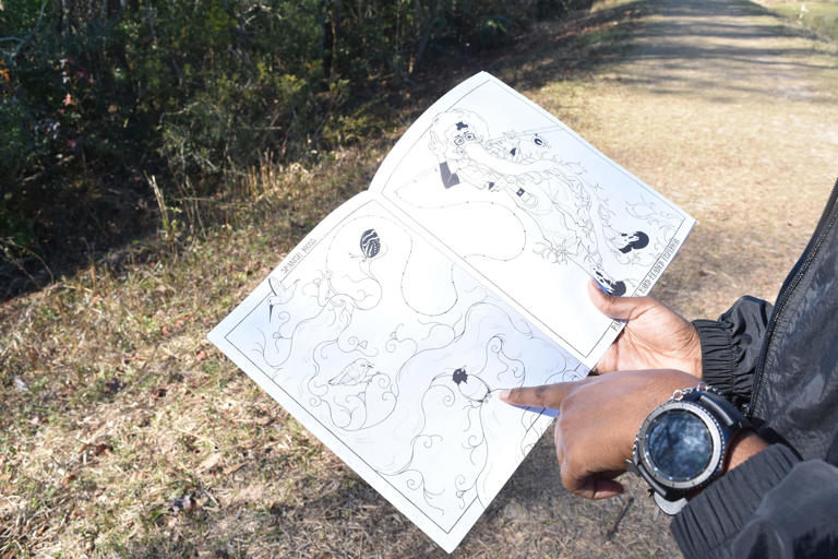 A Gullah Geechee artist reimagines plant life in mural, coloring books