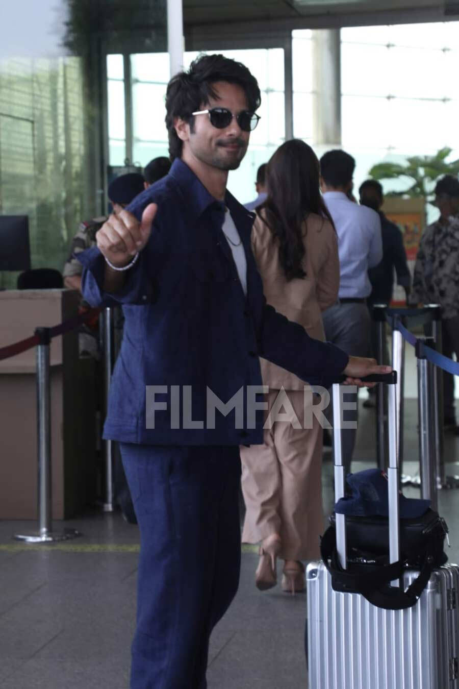 Shahid Kapoor and Mira Kapoor flaunt their airport style amid O' Romeo buzz