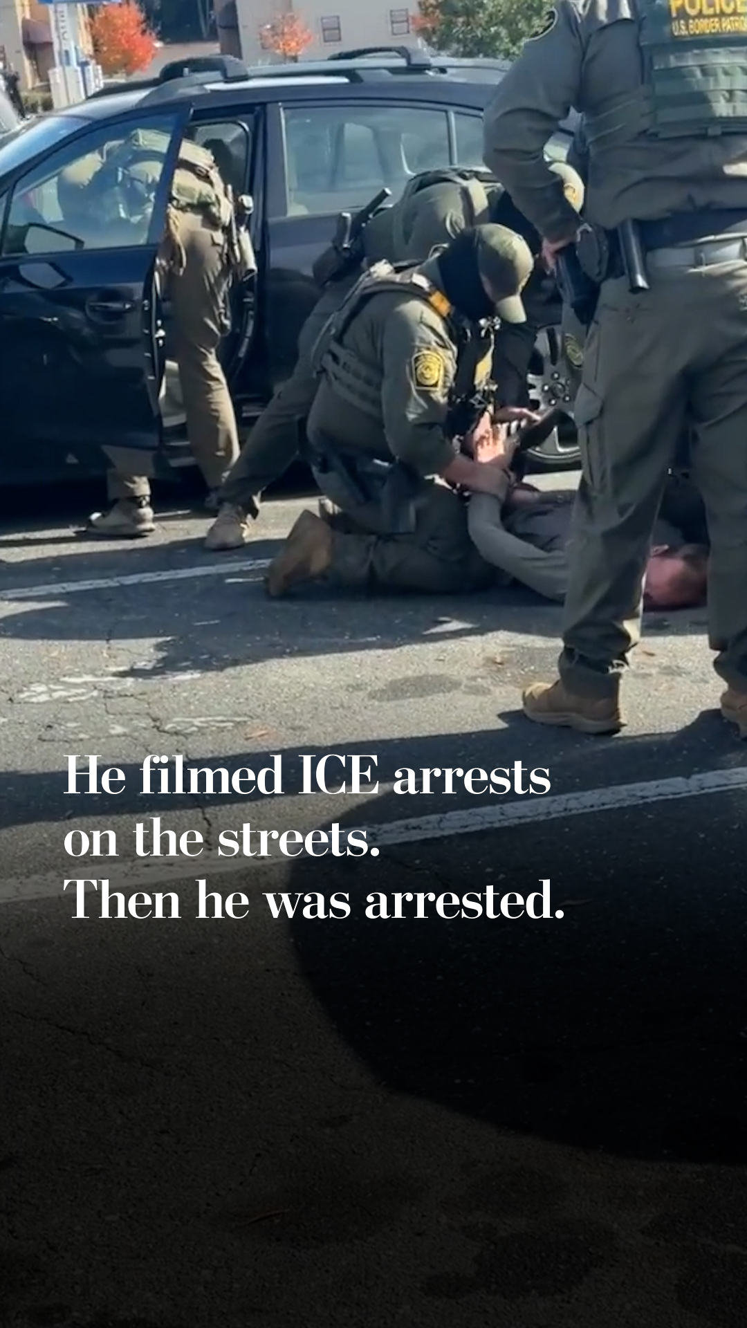 He filmed ICE arrests on the streets. Then he was arrested.<br>