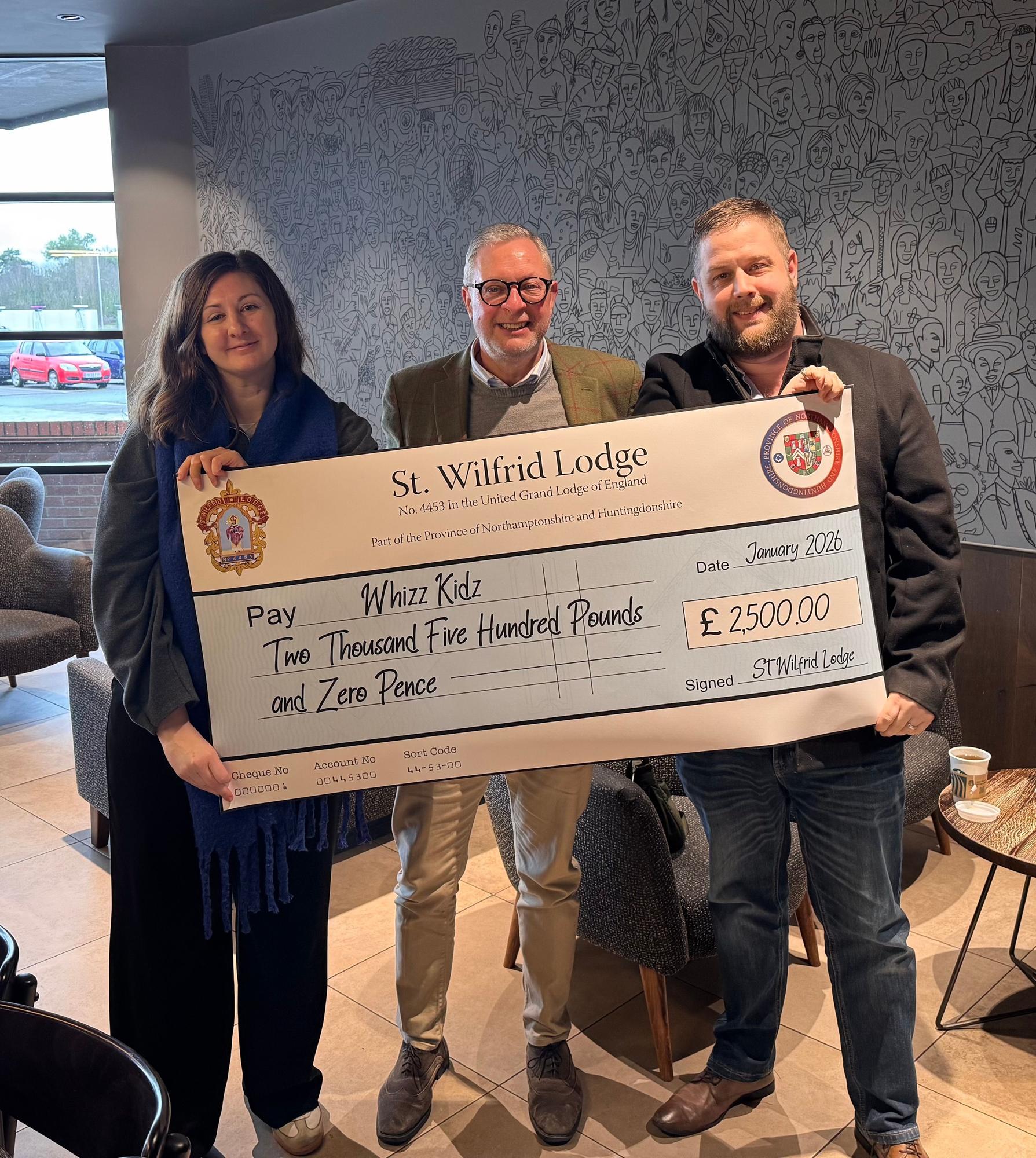Local Freemasons support Whizz Kidz charity