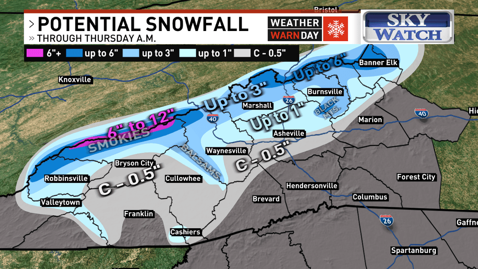 Weather Warn Day issued for late Wednesday into Thursday for snow ...