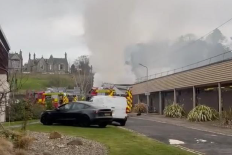 St Andrews University fire: Crews battle 'well-developed' blaze