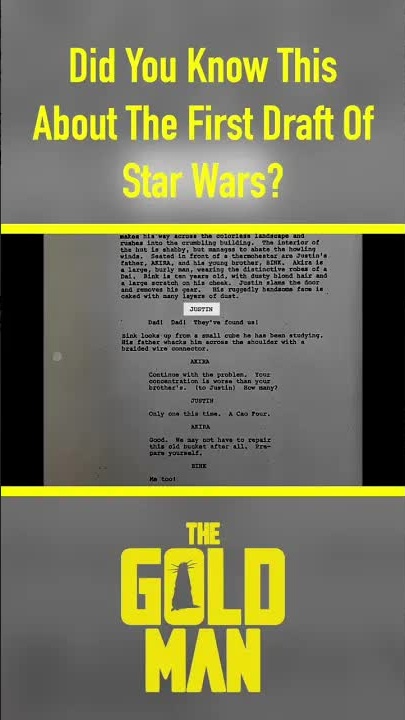 Did you know this about the first draft of Star Wars? #shorts