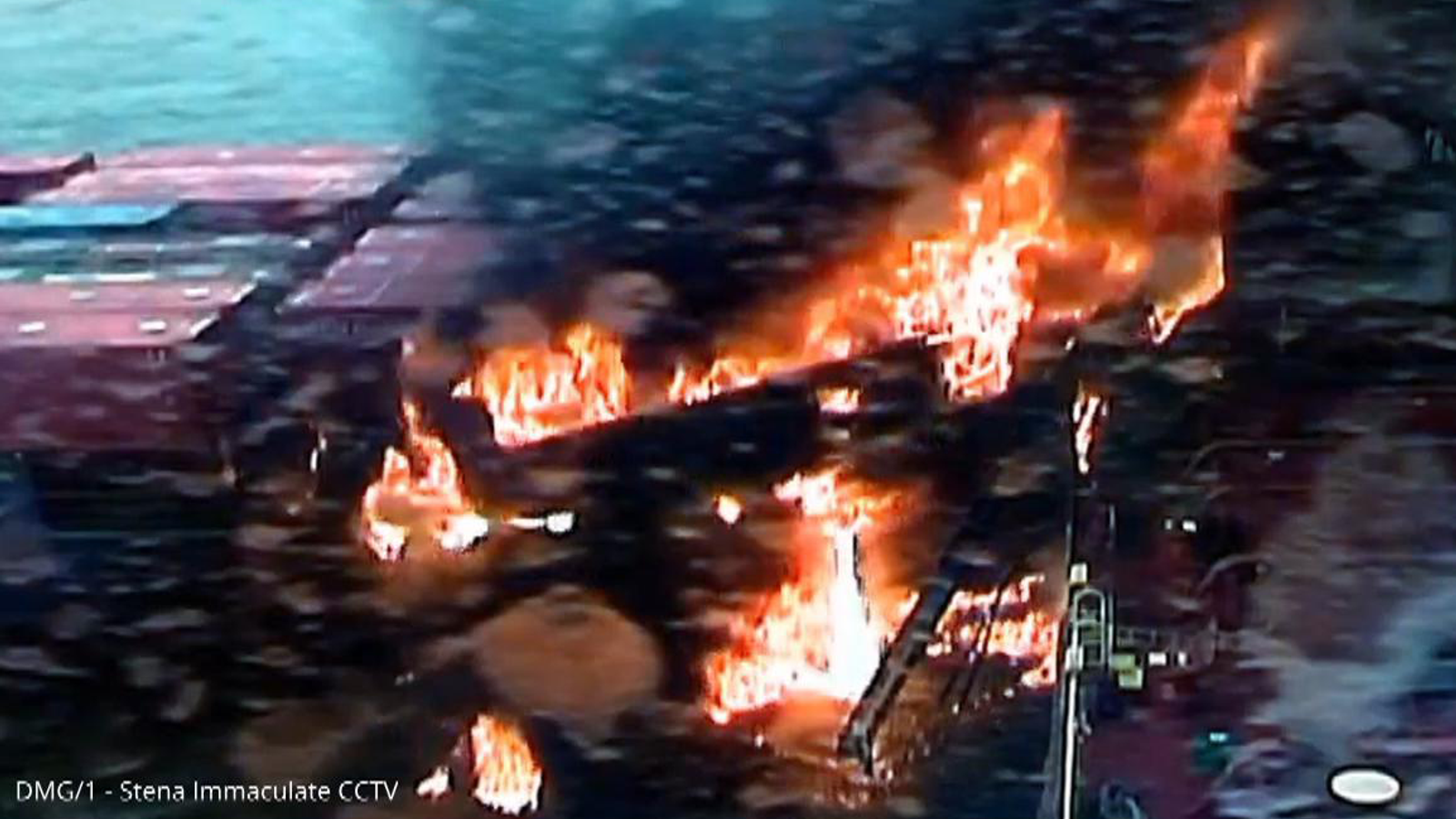Footage of explosion as ship crashes into tanker shown in court