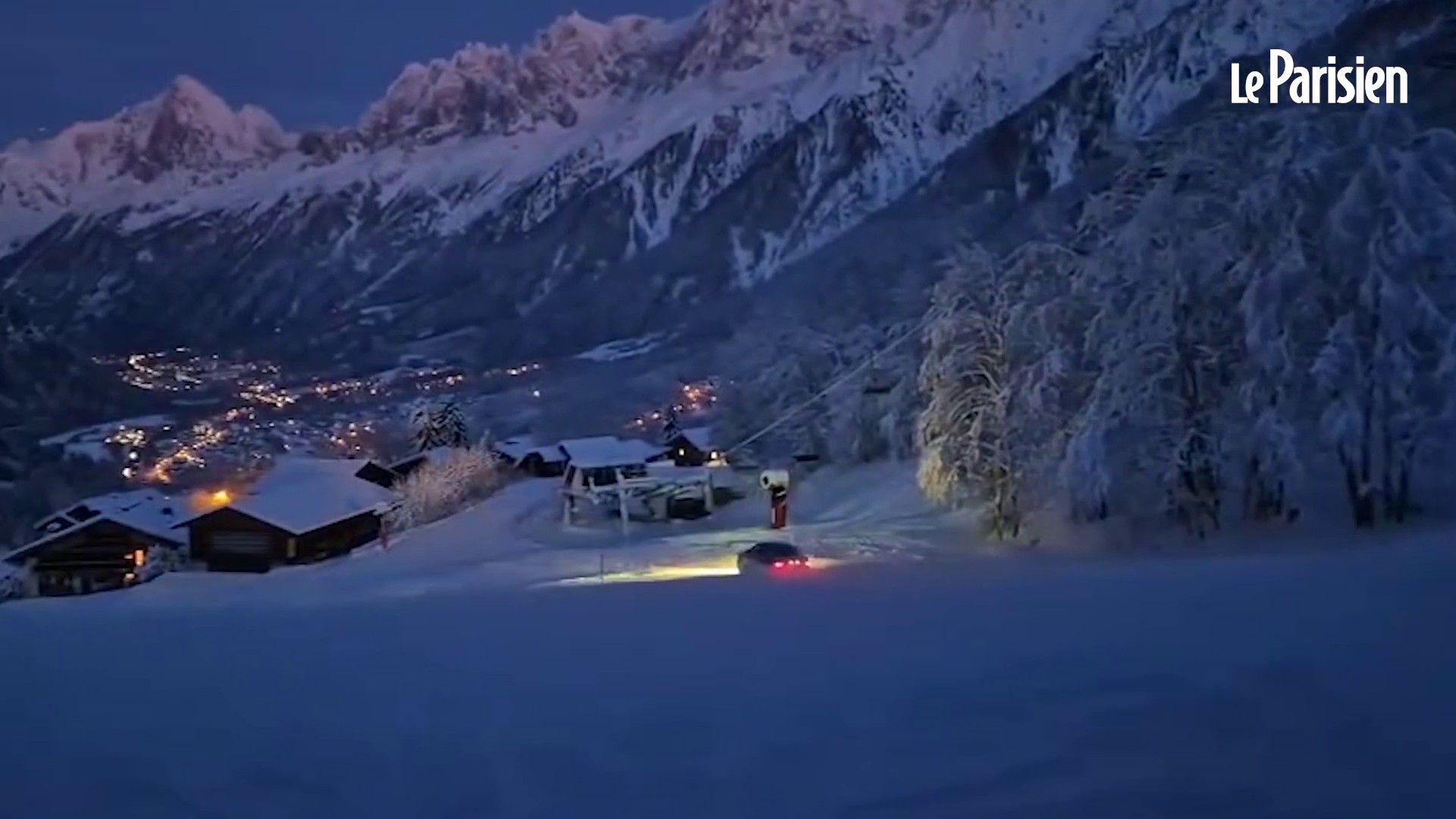 Une voiture filmée en train de dévaler une piste de ski en Haute-Savoie