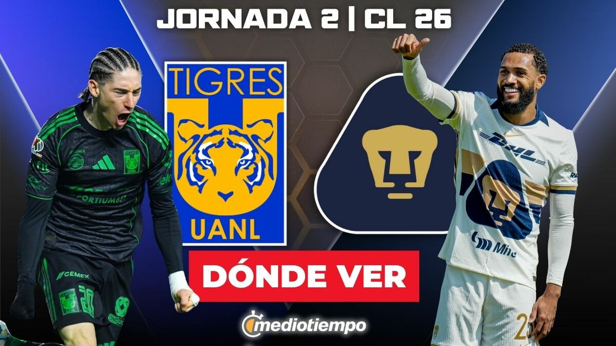 Tigres vs. Pumas en vivo. Jornada 2 Liga MX Clausura 2026