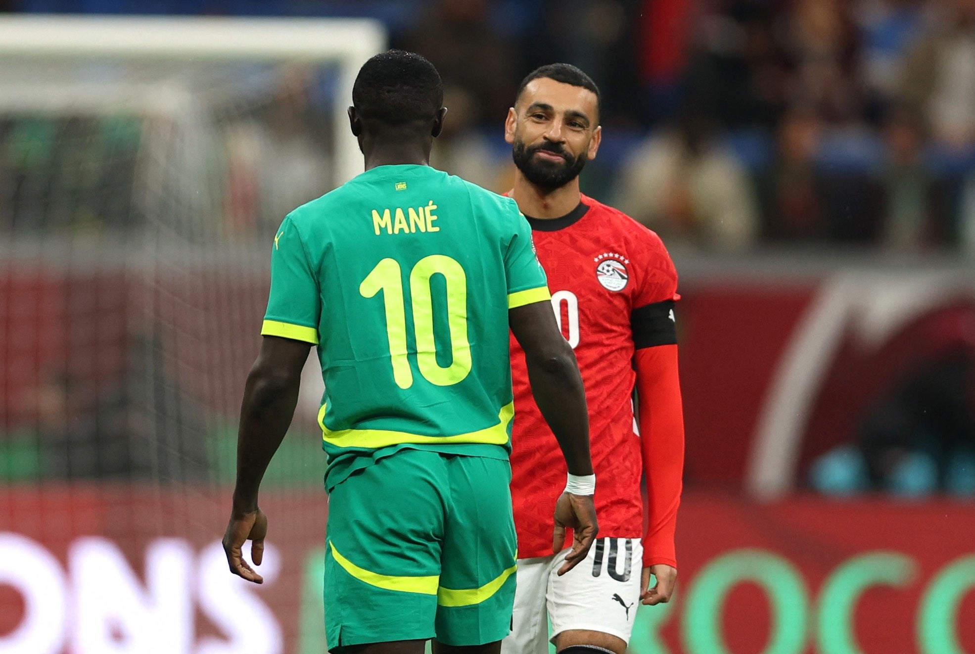 Plenty of pre-match talk had addressed the latest meeting between former Liverpool teammates Salah and Mane (REUTERS)