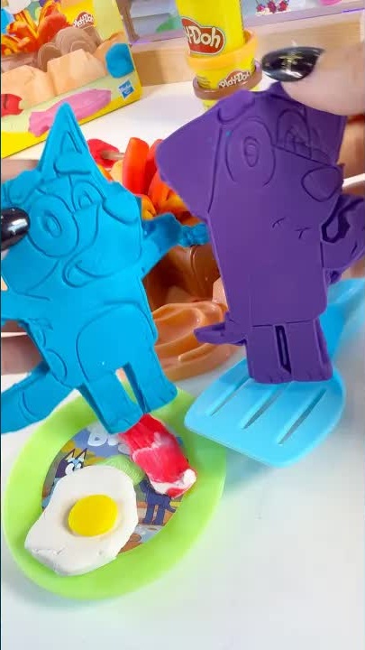 Bluey camping Play-Doh playset ASMR fun