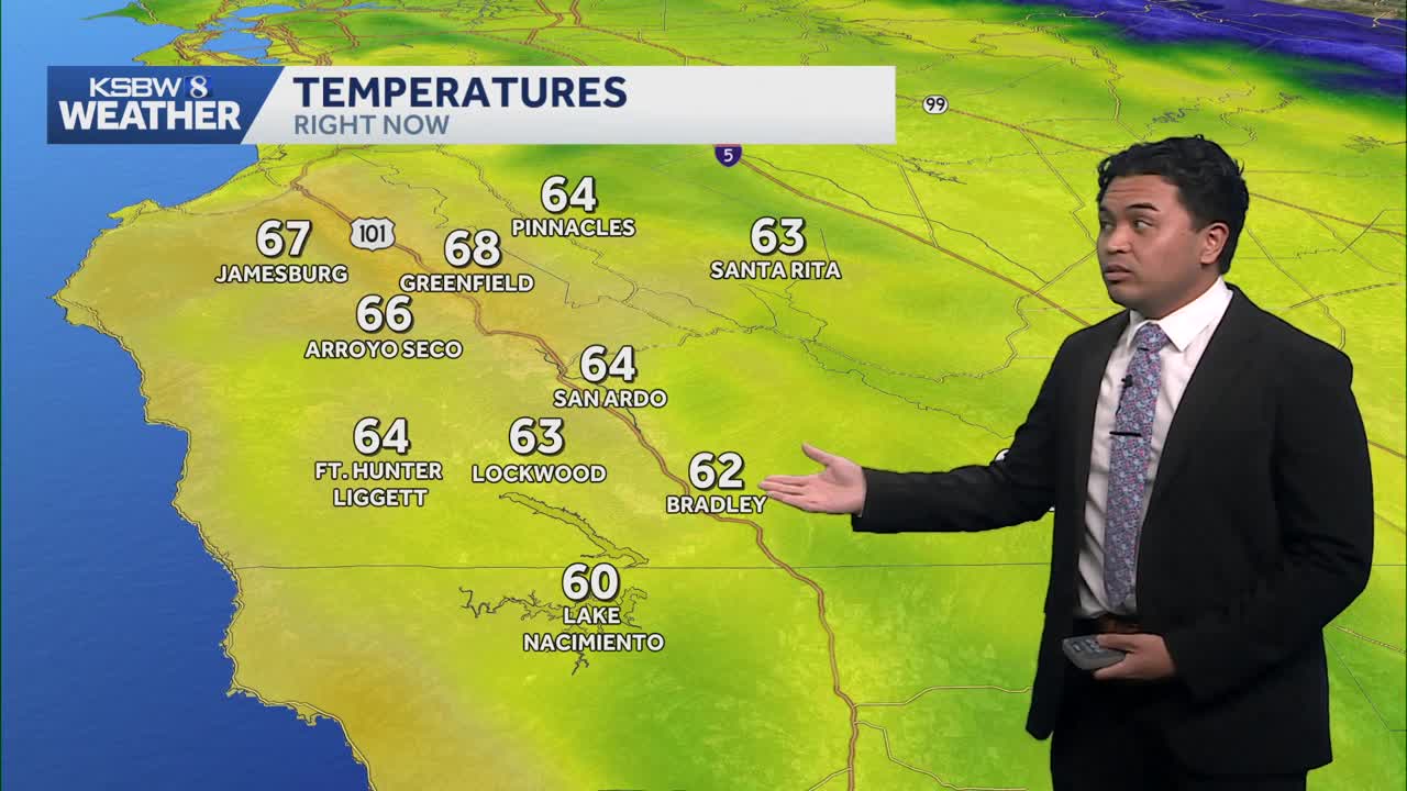 Sunny skies and mild temperatures return to the Central Coast