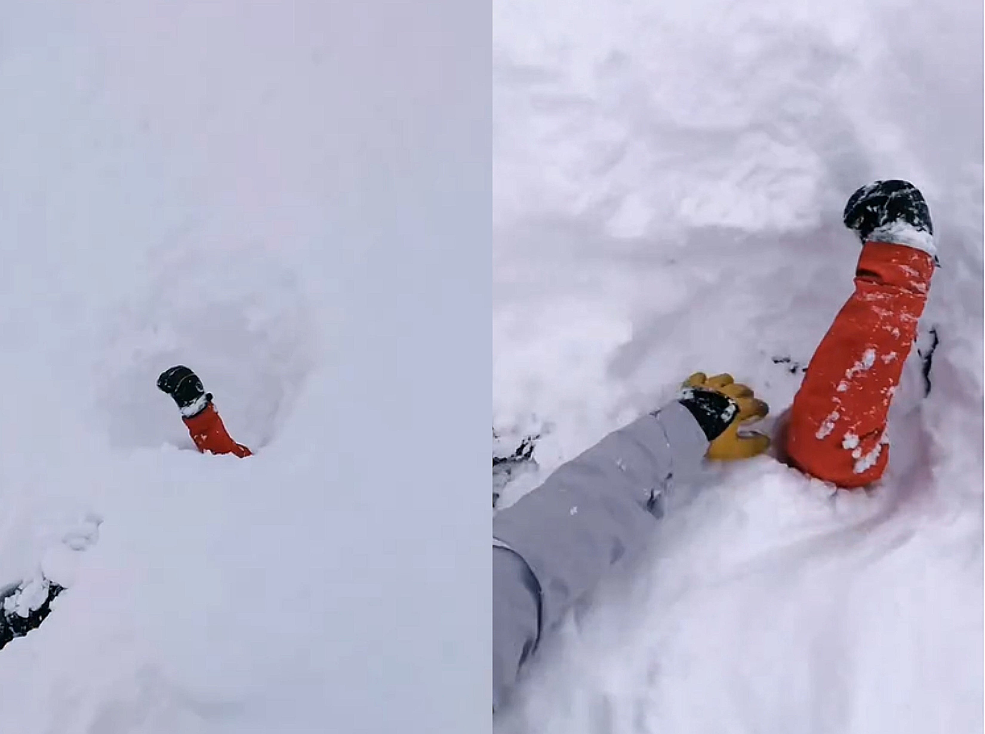 Skier rescues man buried in Swiss snow