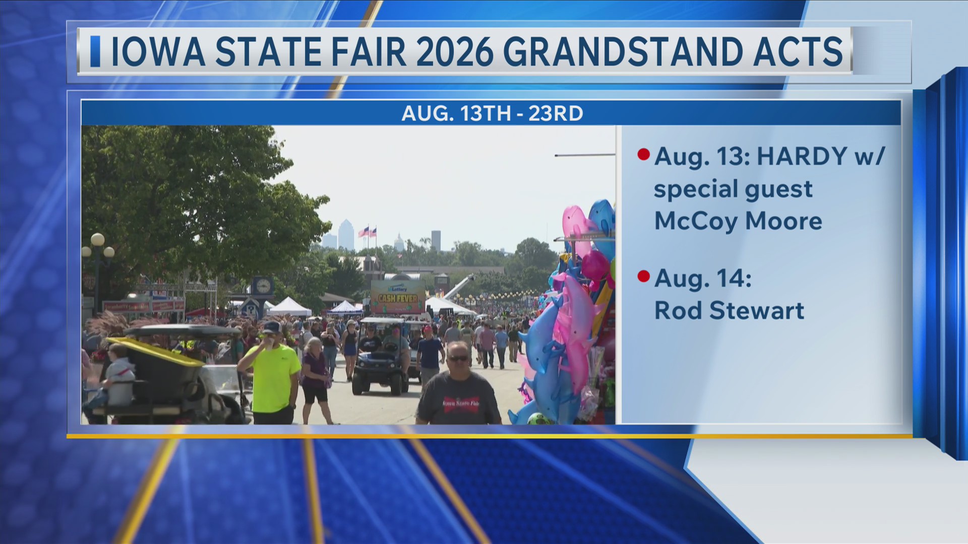 Iowa State Fair 2026 grandstand acts
