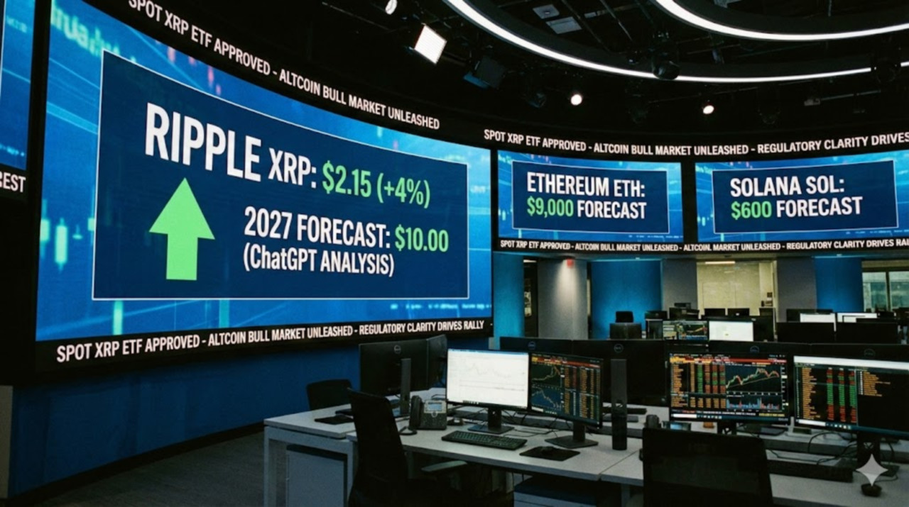 리플 XRP 10달러 돌파하나... 챗GPT가 전망한 2026년 이더리움·솔라나 가격 시나리오