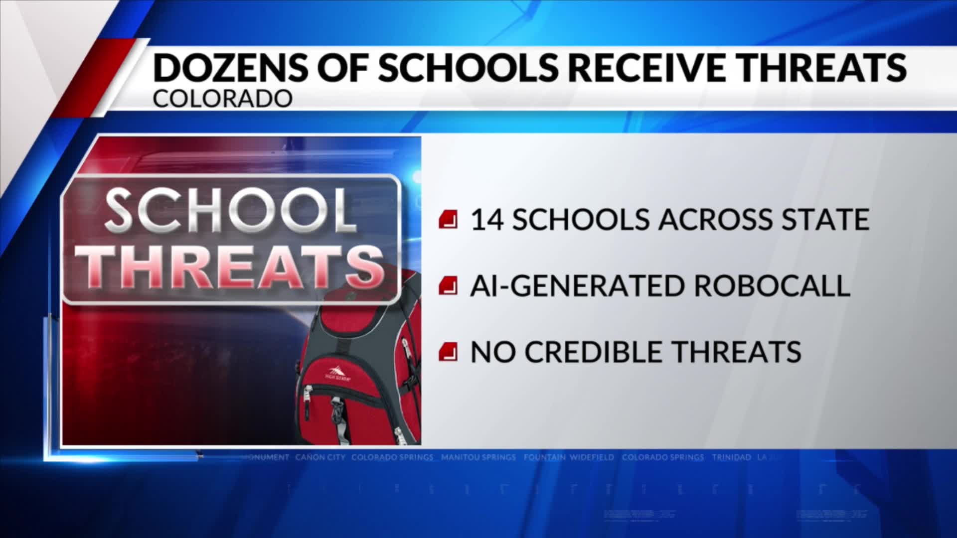 Update: Several schools receive bomb threat calls, no credible threats ...