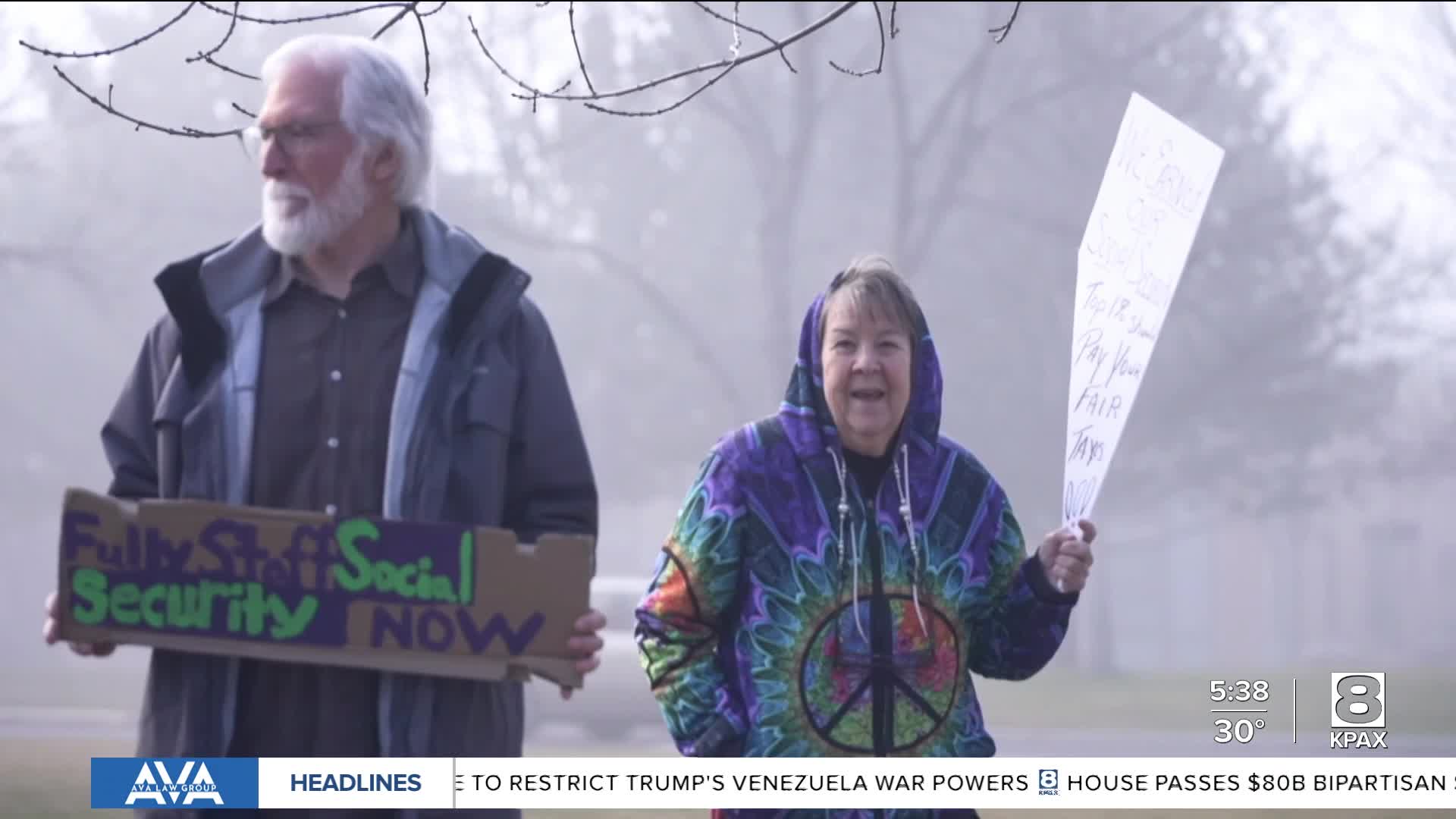 Rally outside Missoula's Social Security Administration office