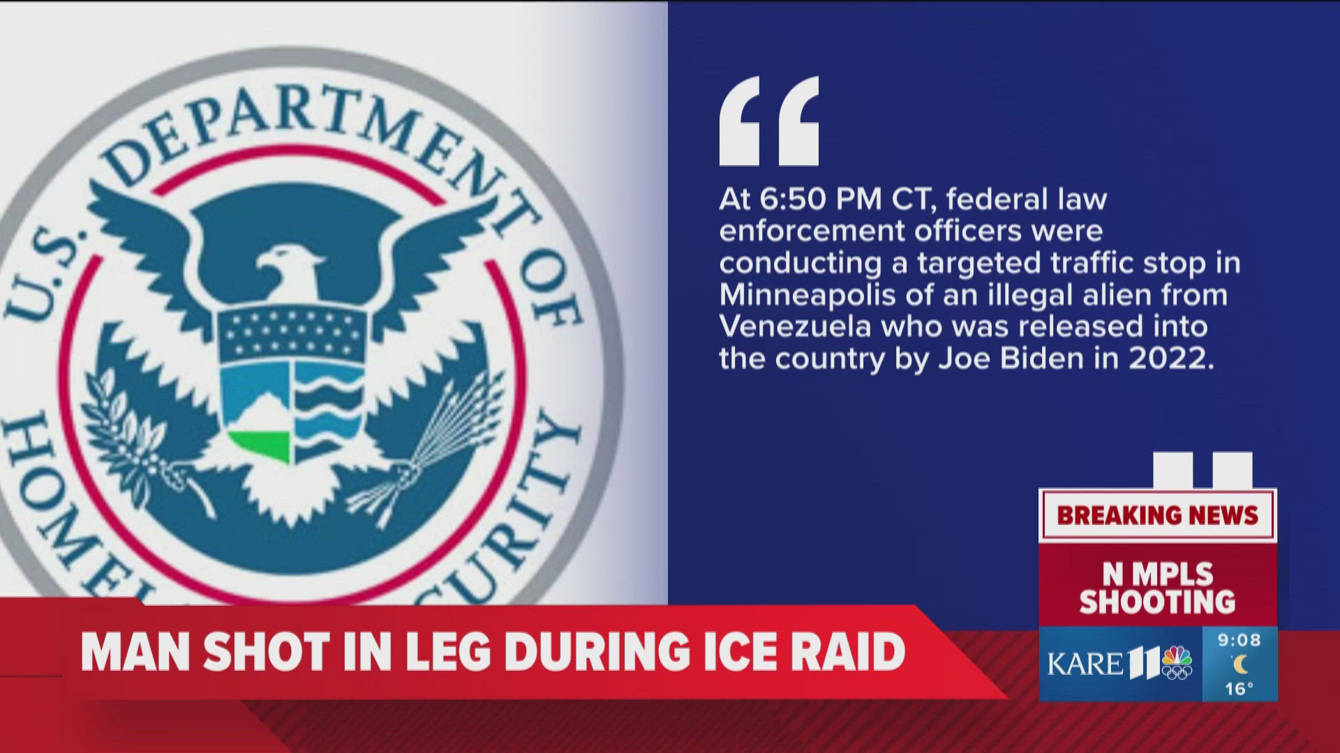 Department of Homeland Security: Federal agent shot man in leg while ...
