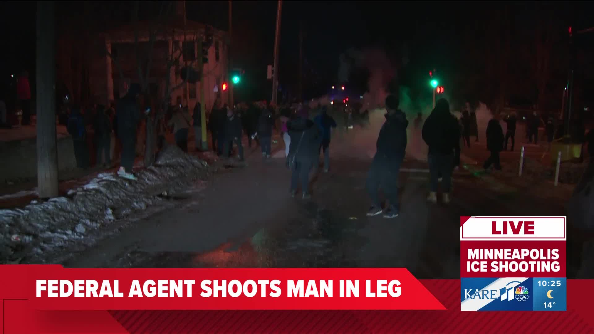 Flash bangs and tear gas: Chaotic scene as ICE agents and protesters ...