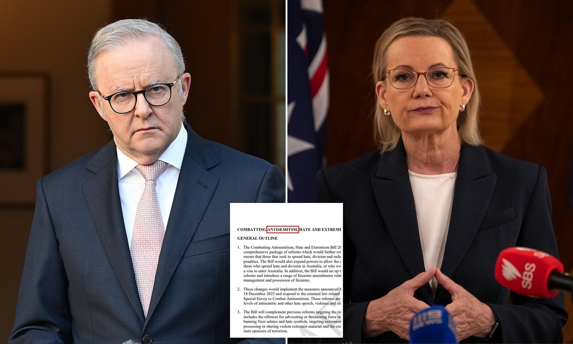 Awkward detail in Albo's new hate speech bill as PM is accused of ...