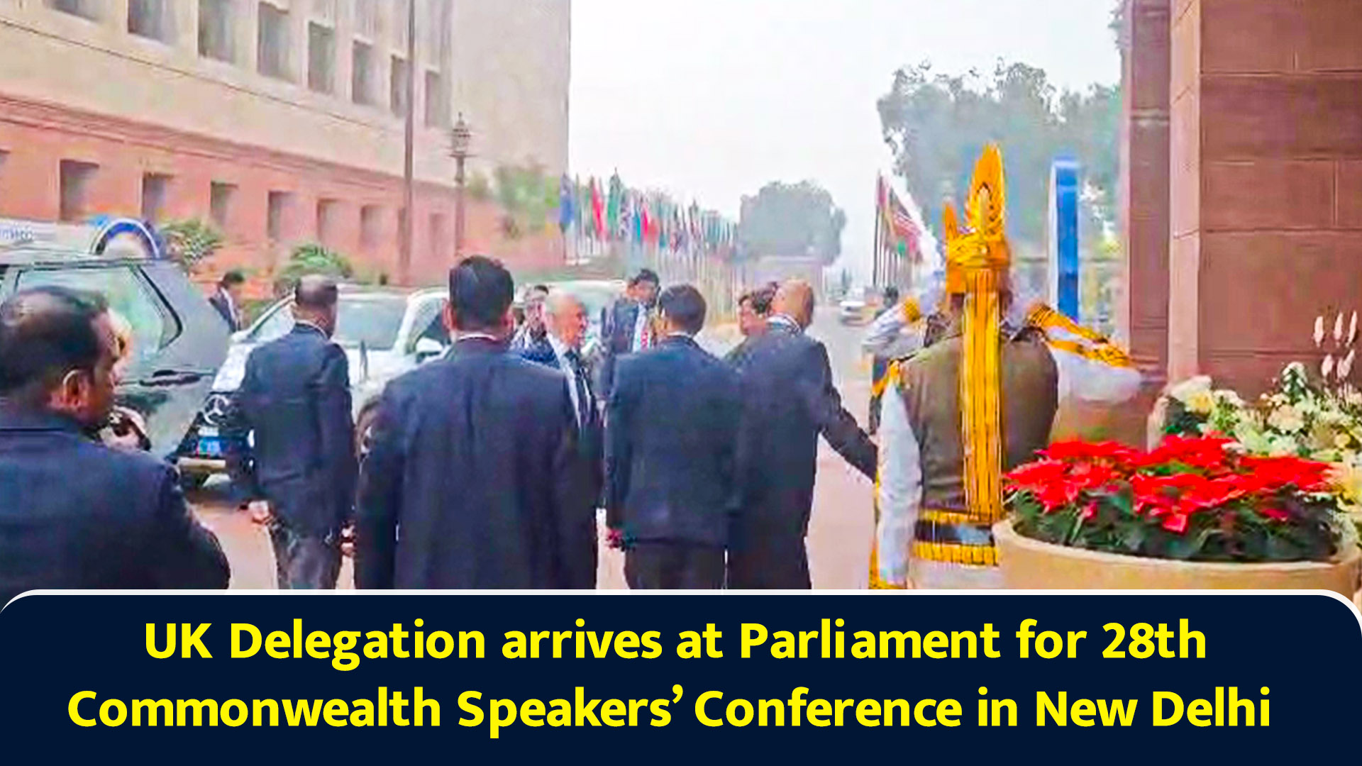 UK delegation arrives at Parliament for 28th Commonwealth Speakers ...