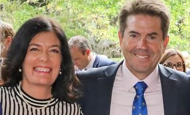 Mrs Anderson's husband, Shadow Tourism Minister Kevin Anderson (pictured together), announced he would step back from his duties while grieving