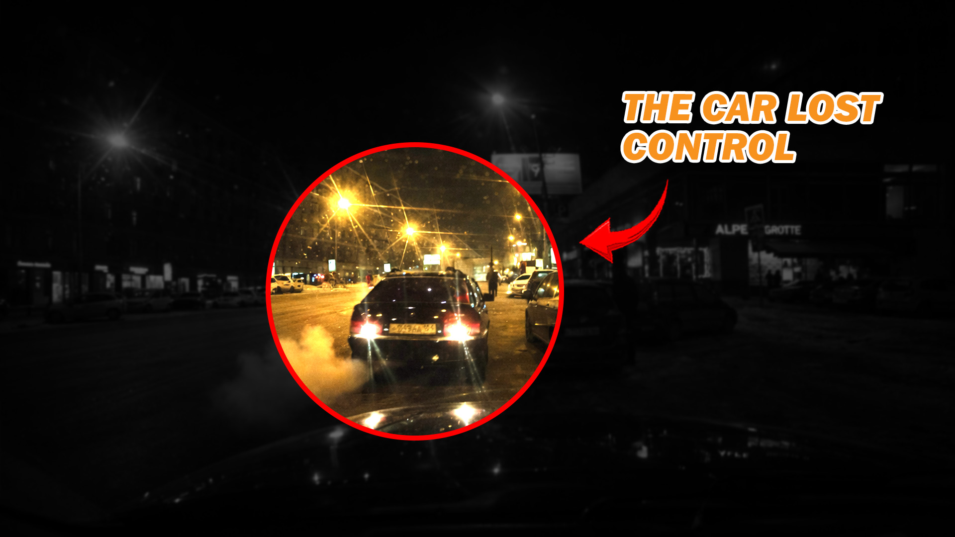 The driver lost control causing a crash incident