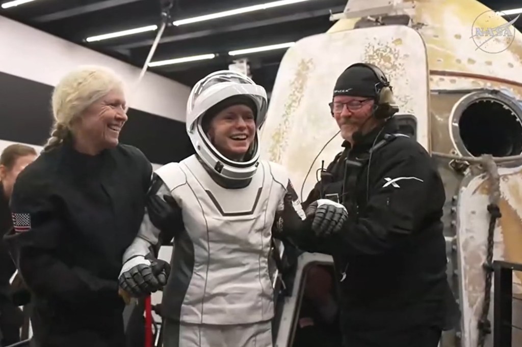 NASA astronaut Zena Cardman, the mission commander, returns.