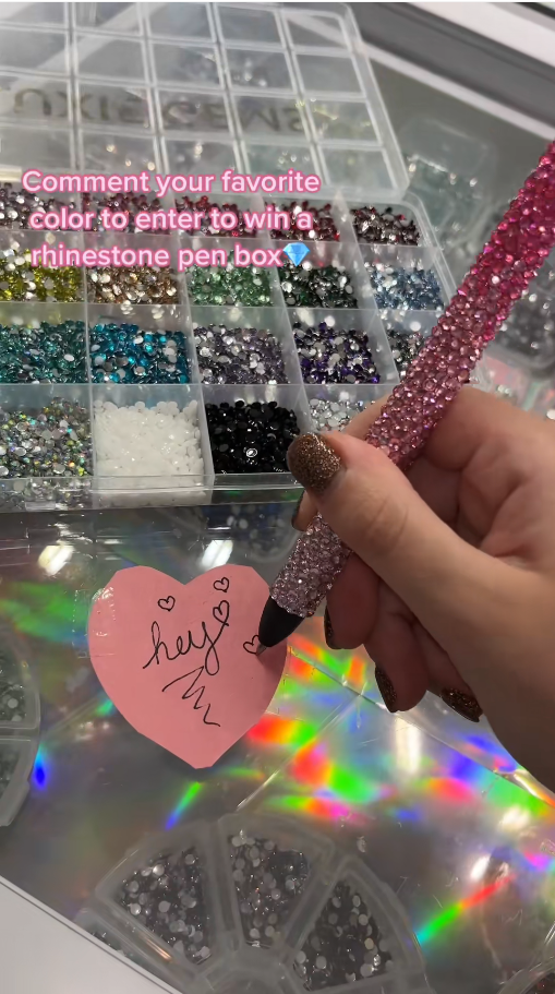 Rhinestoning a pen step by step satisfying DIY craft