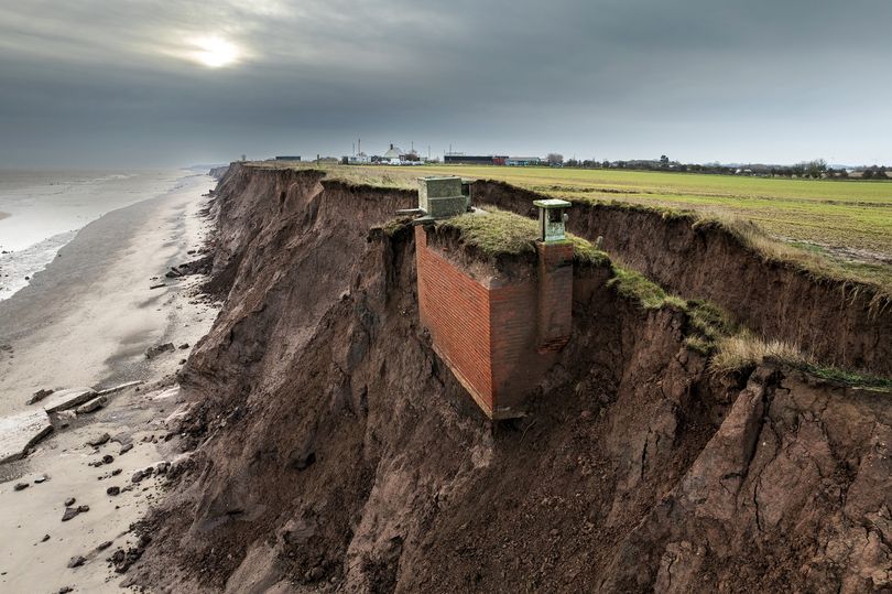 Shocking pictures show nuclear bunker teetering on edge of Yorkshire ...