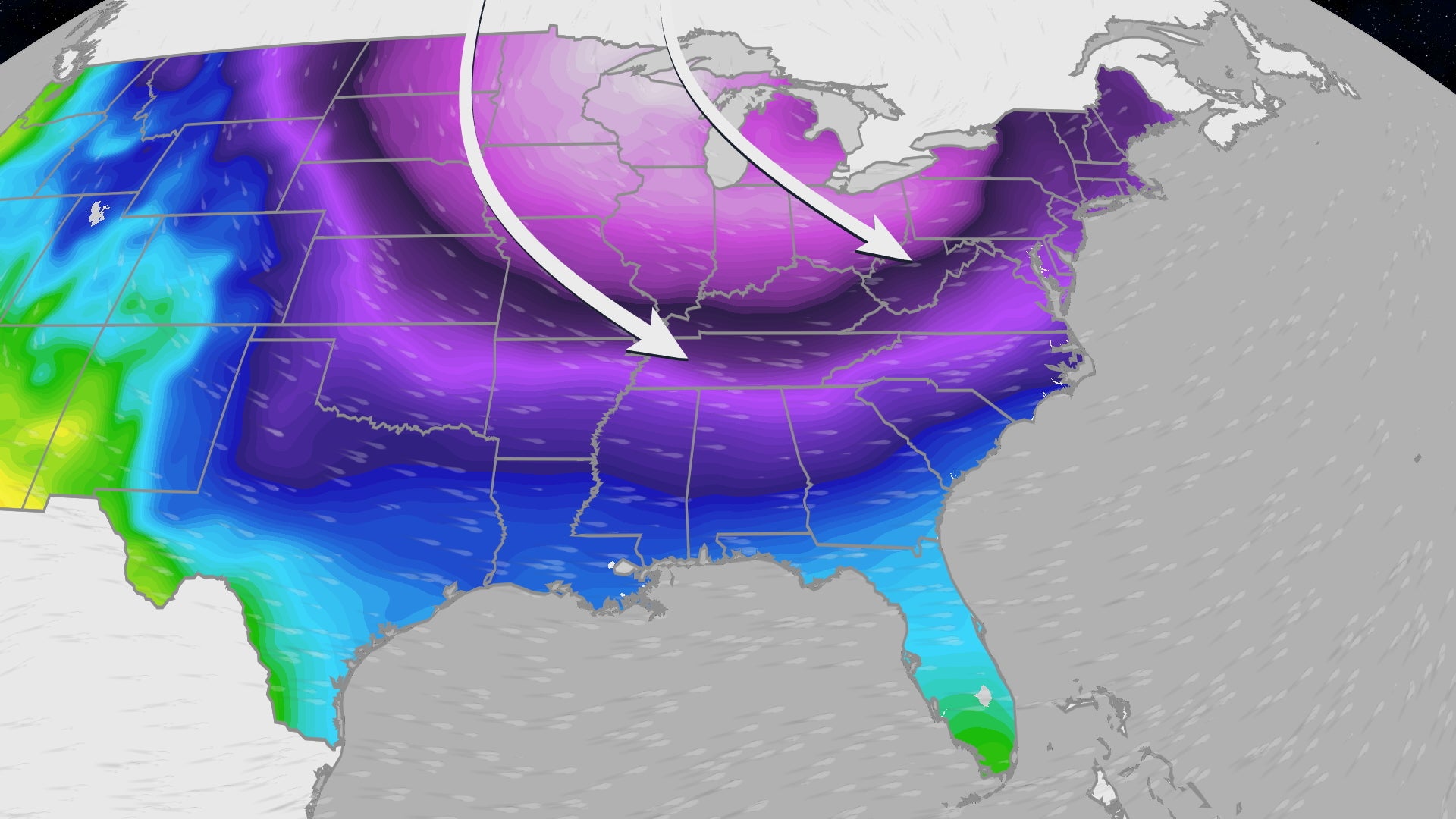 South shivers as North braces for subzero wind chills