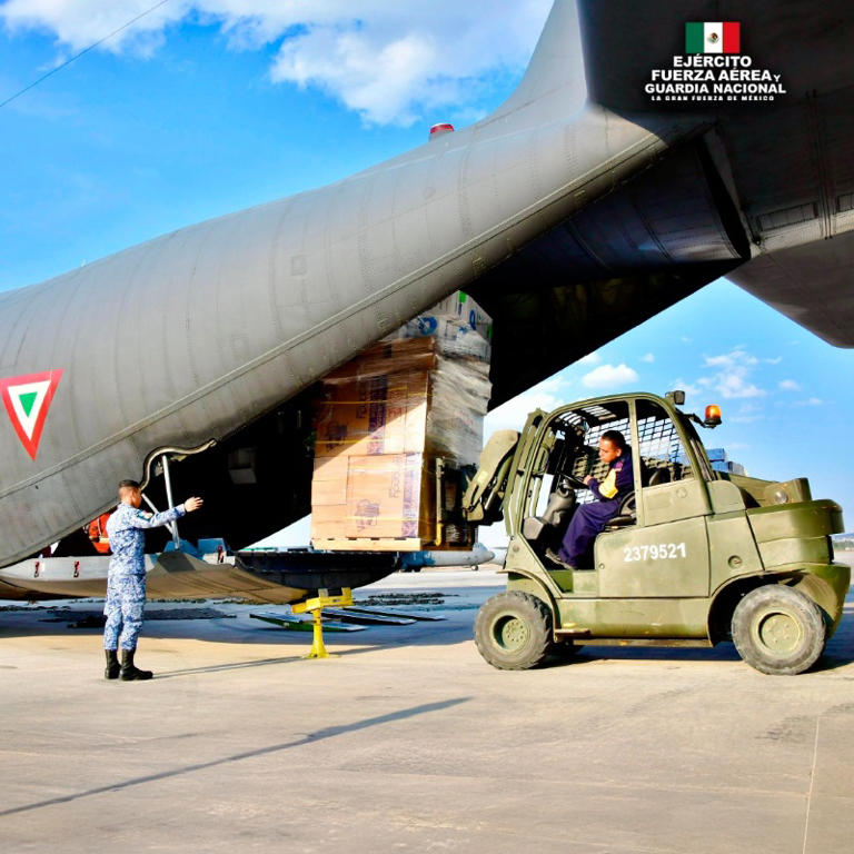¡Solidaridad! Ejército y Fuerza Aérea trasladan ayuda mexicana a Jamaica tras huracán Melissa