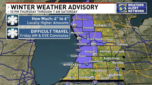 More accumulating snow expected for lakeshore, arctic chill this weekend